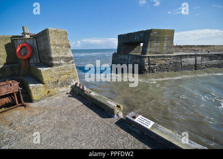 Das kleine Fischerdorf Craster auf der Küste von Northumberland, England, Großbritannien Stockfoto