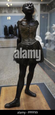 Edgar Degas (1834-1917). Französische Sculteur. Kleine 14 jährige Tänzerin. 1879-1881. Ny Carlsberg Glyptotek. Kopenhagen. Dänemark. Stockfoto