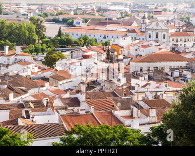 Estremoz, Portugal - 23 August 2018: Panoramablick von Estremoz in der Region Alentejo, Portugal. Stockfoto