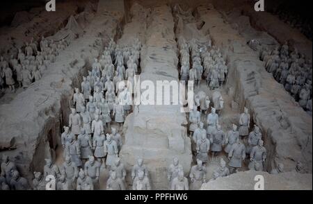 ESCULTURA - EJERCITO DE Terracotta-S III AC-DINASTIA QUINT. Lage: MAUSOLEO DE Qin Shi Huang. Stockfoto