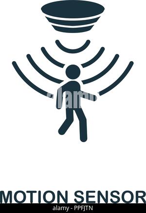 Motion Sensor Symbol. Schwarzweiß-Design von Sensoren Sammlung. UX und UI. Pixel Perfect Motion Sensor Symbol. Für Web-Design, Anwendungen, Software, Prin Stock Vektor