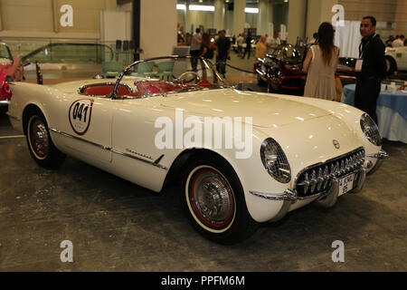 ISTANBUL, Türkei - 01. JULI 2018: Chevrolet Anzeige an Istanbul klassisches Automobil Festival Stockfoto