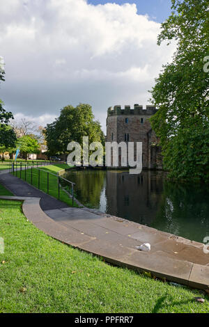 Torhaus im Palast des Bischofs, Wells, Somerset, Großbritannien Stockfoto