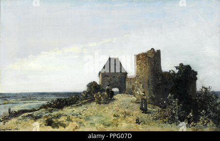 Johan Jongkind - Ruinen du Chateau de Rosemont 1861 Öl auf Leinwand. Musee d'Orsay, Paris, Frankreich. Stockfoto