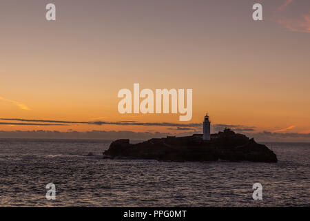 Sonnenuntergang bei Gwythian Stockfoto