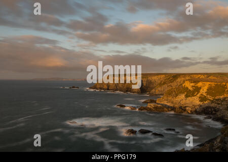 Sonnenuntergang in Gwythian Stockfoto