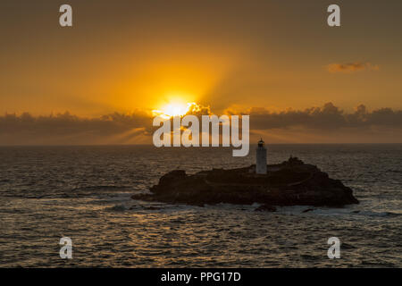 Sonnenuntergang in Gwythian Stockfoto