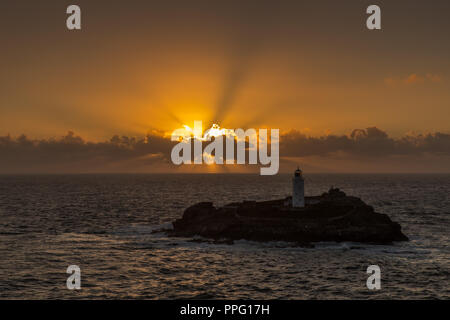 Sonnenuntergang in Gwythian Stockfoto