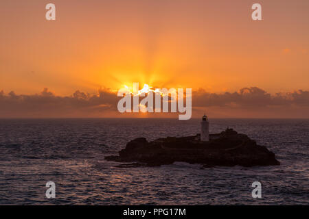 Sonnenuntergang in Gwythian Stockfoto