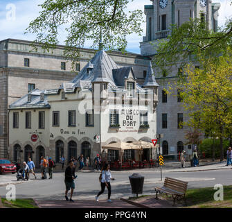 Musée du Fort - ein Museum, präsentiert eine Sound- und Lichtshow auf die militärische Geschichte der Stadt Québec, in der Nähe der berühmten Château Frontenac entfernt. Stockfoto