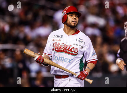 Fernando Perez.. Acciones, durante el Partido de Beisbol de la Serie del Caribe con El Encuentro entre Tomateros de Culiacan Mexiko contra los Ca Stockfoto