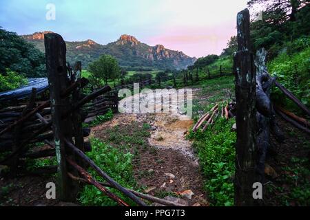Rancho Santa Barbara y Reserva Monte Mojino de la Natürliche Kultur International (NCI). Bereich de protegida. Reserva Natural de la Sierra de Alamos, Sono Stockfoto