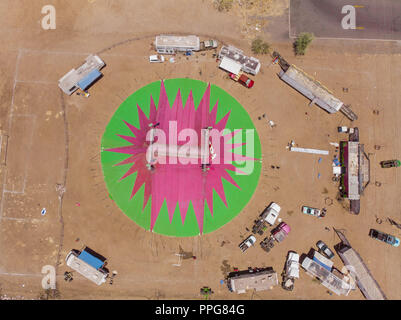 Vista aérea de La Carpa de Circo Atayde, en Los Campos de futbol Lanix de Hermosillo, Sonora, Mexiko. Foto: (NortePhoto/LuisGutierrez) ... Schlüssel Stockfoto