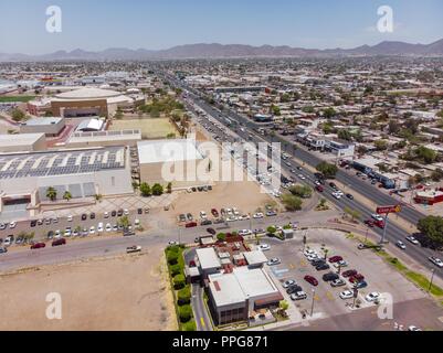 Vista aérea de La Carpa de Circo Atayde, en Los Campos de futbol Lanix de Hermosillo, Sonora, Mexiko. Foto: (NortePhoto/LuisGutierrez) ... Schlüssel Stockfoto
