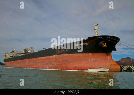 Bericht der Fischerhafen von Guaymas Sonora. Reportaje del Puerto pesquero de Guaymas Sonora. Stockfoto