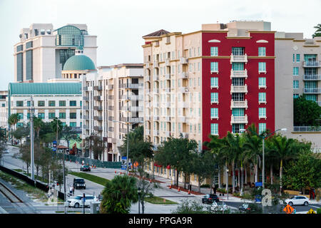 West Palm Beach Florida, Quadrille Boulevard, City Skyline Stadtbild, Gebäude, Rathaus, Besucher reisen Reise touristischer Tourismus Wahrzeichen landmar Stockfoto