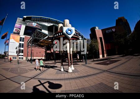 Chase Field Stadion, Heimat von Arizona Diamondbacks Major League Baseball Franchise, MLB. Zentrum von Phoenix Arizona in den USA, USA. (Foto: Lu Stockfoto