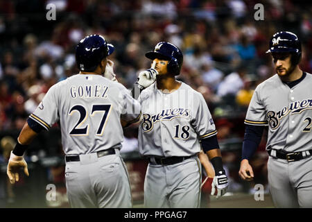 Chase Field Stadion, Heimat von Arizona Diamondbacks Major League Baseball Franchise, MLB. Zentrum von Phoenix Arizona in den USA, USA. (Foto: Lu Stockfoto