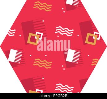 Memphis emblem Frame Stock Vektor