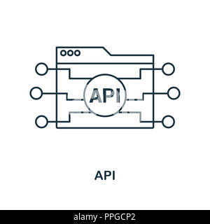 Api übersicht Symbol. Premium Design von web development Sammlung. UX und UI. Pixel Perfect api-Symbol. Für Webdesign, Anwendungen, Software, drucken. Stockfoto