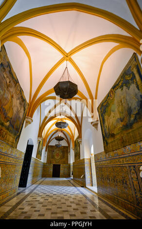 Alcazar von Sevilla (Real Alcazar De Sevilla). Sala de Las Bóvedas im gotischen Palast. Spanien Stockfoto