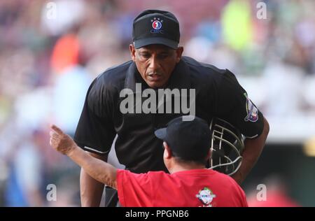 Ampáyer Zentrale, durante el Partido de Venezuela vs Puerto Ricode la Serie del Caribe en Culiacan Sinaloa. Febrero, 2, 2017. Foto: Luis Gutierrez/ Stockfoto