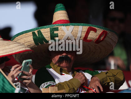 Afición de Mexico, durante el Partido de Beisbol de la Serie del Caribe entre Kuba vs Puerto Rico en El Nuevo Estadio de los Tomateros en Culiacan, M Stockfoto