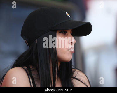 Afición de Puerto Rico, durante el Partido de Beisbol de la Serie del Caribe entre Kuba vs Puerto Rico en El Nuevo Estadio de los Tomateros en Culiac Stockfoto