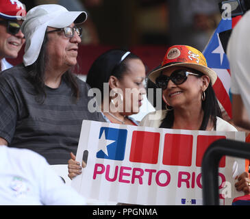 Afición de Puerto Rico, durante el Partido de Beisbol de la Serie del Caribe entre Kuba vs Puerto Rico en El Nuevo Estadio de los Tomateros en Culiac Stockfoto