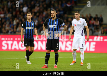 Mailand, Italien. 25. September, 2018. Mauro Icardi des FC Internazionale während der Serie A-Spiel zwischen FC Internazionale und ACF Fiorentina. Credit: Marco Canoniero/Alamy leben Nachrichten Stockfoto