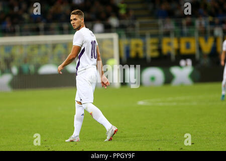 Mailand, Italien. 25. September, 2018. Marko Pjaca von ACF Fiorentina in der Serie A-Spiel zwischen FC Internazionale und ACF Fiorentina. Credit: Marco Canoniero/Alamy leben Nachrichten Stockfoto