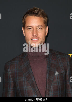 Hollywood, Kalifornien, USA. 25 Sep, 2018. Justin Hartley, bei der Premiere von NBC's 'Uns' ist Staffel 3 bei Paramount Studios in Hollywood, Kalifornien am 25. September 2018. Credit: Faye Sadou/Medien Punch/Alamy leben Nachrichten Stockfoto