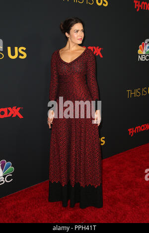 Hollywood, Kalifornien, USA. 25 Sep, 2018. Mandy Moore, bei der Premiere von NBC's 'Uns' ist Staffel 3 bei Paramount Studios in Hollywood, Kalifornien am 25. September 2018. Credit: Faye Sadou/Medien Punch/Alamy leben Nachrichten Stockfoto