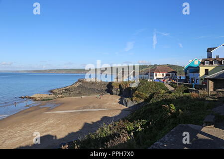 Dolau Beach, New Quay, Cardigan Bay, Ceredigion, Wales, Großbritannien, USA, UK, Europa Stockfoto