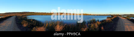 Ein Panorama der wichtigsten See an St. Aidan's Country Park Swillington, Leeds, West Yorkshire Stockfoto