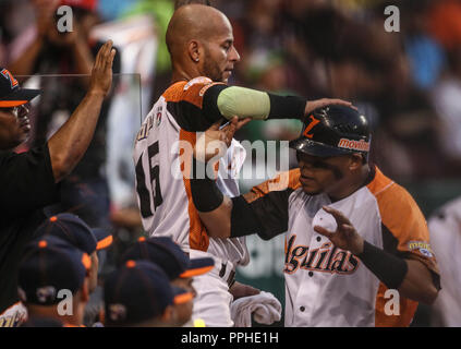 Rene Reyes de Venezuela, durante el Partido de Beisbol de la Serie del Caribe entre Alazanes de Granma Kuba vs las Águilas del Zulia Venezuela en el N Stockfoto