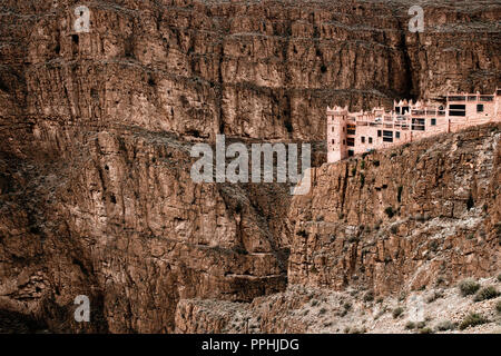 Hotel im marokkanischen Gorges du Dadès Stockfoto