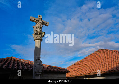 Combarro Kreuz galizischen Dorf in Pontevedra in Galicien Spanien Stockfoto