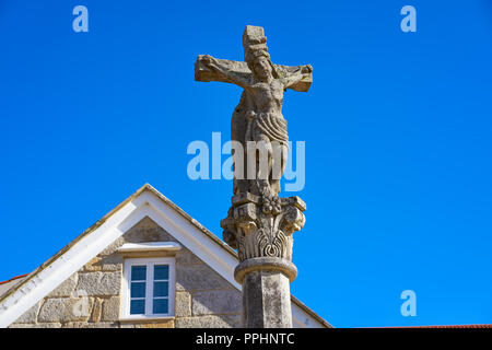 Combarro Kreuz galizischen Dorf in Pontevedra in Galicien Spanien Stockfoto