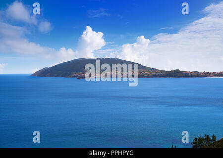 Fisterra oder Finisterre Ende des Camino de Santiago Jakobsweg in Galicien Spanien Stockfoto