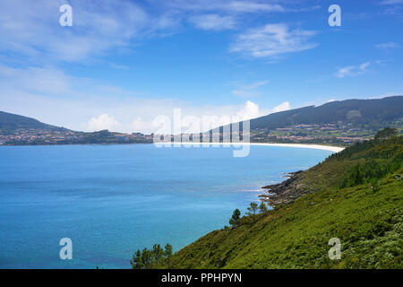 Fisterra oder Finisterre Ende des Camino de Santiago Jakobsweg in Galicien Spanien Stockfoto