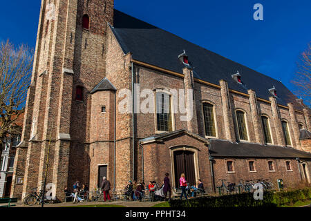 Der antiken St. Anna Kirche in der historischen Stadt Brügge. Stockfoto