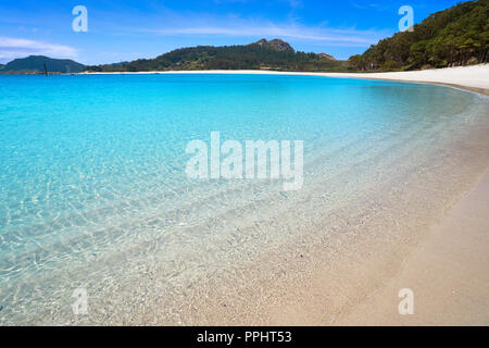 Praia de Rodas Strand im Islas Cies Insel in Vigo Spanien Stockfoto