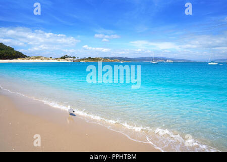 Praia de Rodas Strand im Islas Cies Insel von Vigo in Spanien Stockfoto