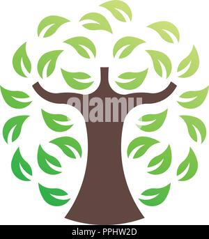 Grüner Baum Umwelt-, Vektor logo Stock Vektor