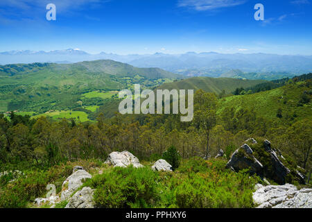 Mirador del Fitu sicht Fito in Asturien, Spanien Stockfoto