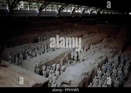 ESCULTURA - EJERCITO DE Terracotta-S III AC-DINASTIA QUING. Lage: MAUSOLEO DE Qin Shi Huang. Stockfoto