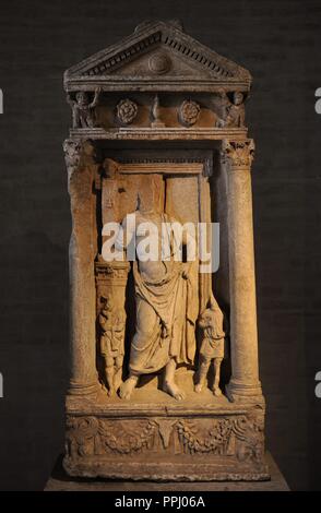 Funerary Stele von Hiras, Sohn von Nicanor. Ca 100 BC. Glyptothek Museum. München. Deutschland. Stockfoto