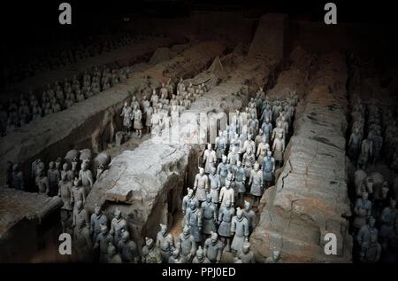 ESCULTURA - EJERCITO DE Terracotta-S III AC-DINASTIA QUING. Lage: MAUSOLEO DE Qin Shi Huang. Stockfoto