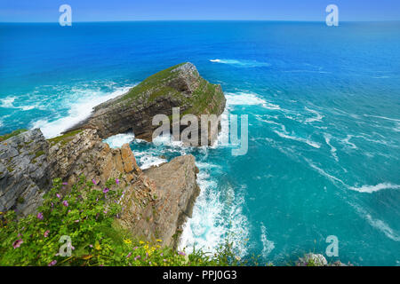 Vidio Cape in Cudillero in der Nähe von Ovinana in Asturien Spanien Stockfoto